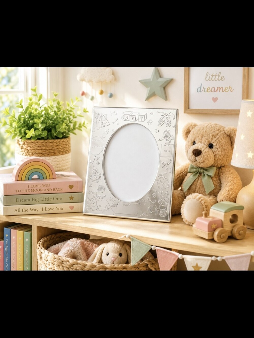 Silver Plate  Baby Photo Frame
